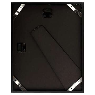 Golden State Art Elegant 8x10 Metal Picture Frames Set - Classic Black for Home & Office