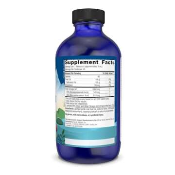 Nordic Naturals Arctic Cod Liver Oil, Orange - 8 oz - 1060 mg Total Omega-3s with EPA & DHA - Heart & Brain Health, Healthy Immunity, Overall Wellness - Non-GMO - 48 Servings