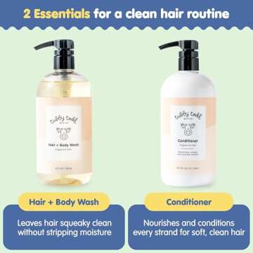 Gentle Baby Shampoo & Conditioner Set - TUBBY TODD Hair Duo