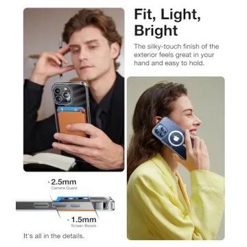 TORRAS Magnetic Clear Case for iPhone 15 Pro Max - Slim and Shockproof