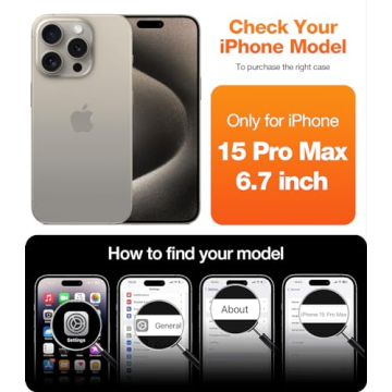TORRAS Magnetic Clear Case for iPhone 15 Pro Max - Slim and Shockproof