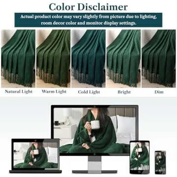 PAVILIA Emerald Green Knit Throw Blanket for Couch Bed, Soft Knitted Farmhouse Sofa Throw for Living Room, Lightweight Decorative Summer Throw Blanket for Chair, Outdoor Textured Boho Blanket, 50x60