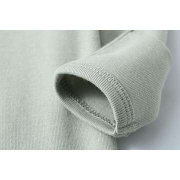 O2 BABY Baby Boys Girls Organic Cotton Zip Front Sleeper Pajamas, Footed Sleep 'n Play（0-3 Months, Sage）