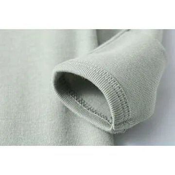 O2 BABY Baby Boys Girls Organic Cotton Zip Front Sleeper Pajamas, Footed Sleep 'n Play（0-3 Months, Sage）