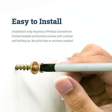 Bear Claw Screw Hanger Gold - 30lb Picture Hooks - 4-in-1 Picture Hanging Screws for D-Rings, Sawtooth, Wire and Keyholes - Mounts in Drywall and Wood Studs 30 Pack