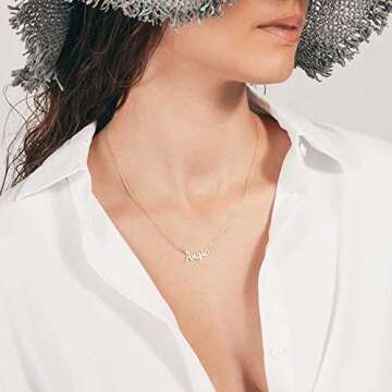 Turandoss Brittany Necklace - Elegant 14K Gold Plated Personalized Jewelry