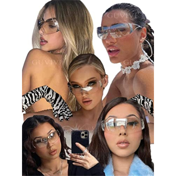 GUVIVI Y2K Sunglasses Unisex Futuristic Gradient Lenses