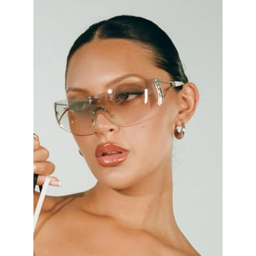 GUVIVI Y2K Sunglasses Unisex Futuristic Gradient Lenses