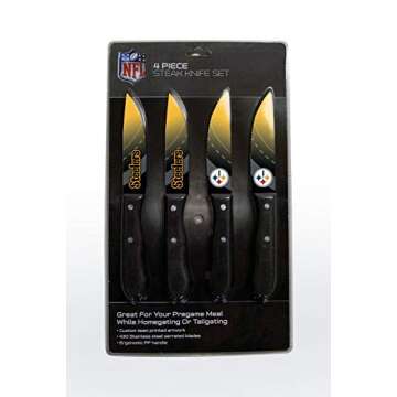 Sports Vault NFL Pittsburgh Steelers Steak Knive Set , 9.75"