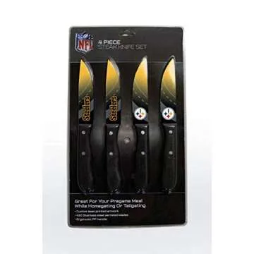 Sports Vault NFL Pittsburgh Steelers Steak Knive Set , 9.75"