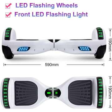 SISIGAD Hoverboard for Kids with Safety Features