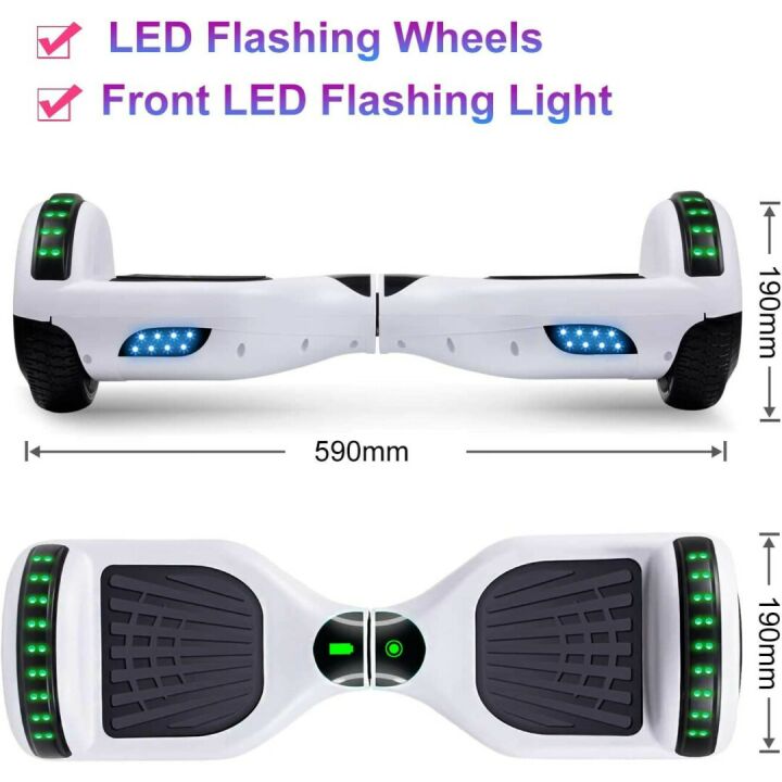 SISIGAD Hoverboard for Kids with Safety Features