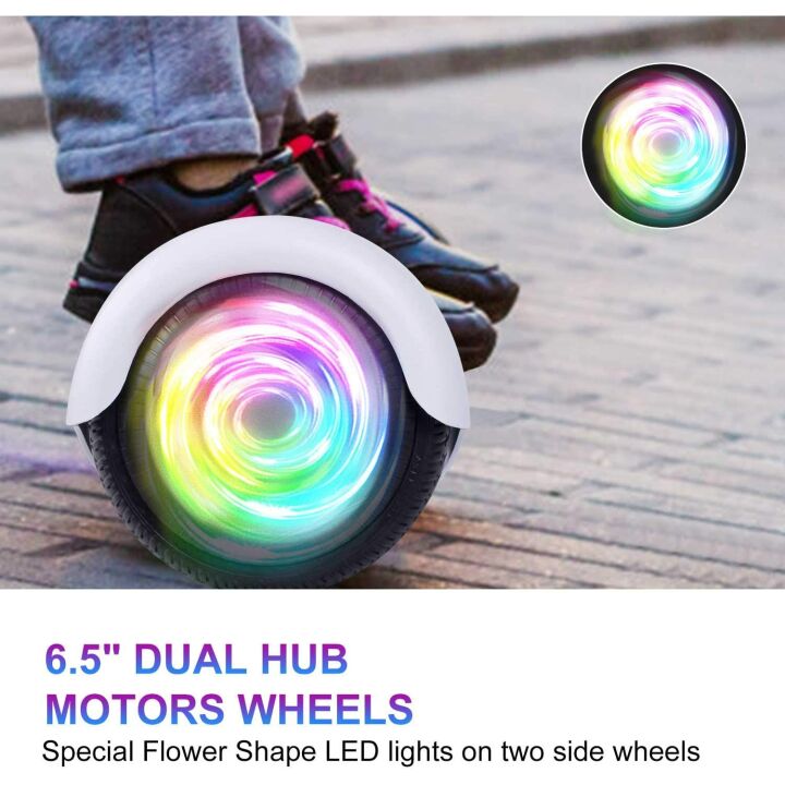 SISIGAD Hoverboard for Kids with Safety Features