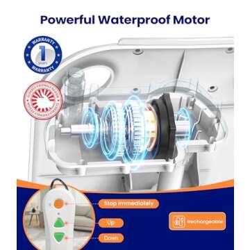 MAIDeSITe Electric Chair Lift, Get Up from Floor, Floor Lift for Elderly, Can be Raised to 20”, Help You Stand Up Again, Support Up to 300 LBS, Item Weight 30 LBS, FSA HSA Eligible, JC35M3