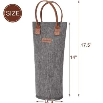 ZORMY 4 Pack - Single Bottle Insulated Wine Tote, 1 Bottle Wine Carrier Bag Padded Wine Cooler Perfect Wine Lover's or Wedding Gift