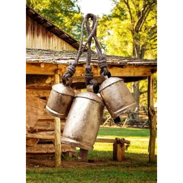 Rustic Hanging Bells Set: Eco-Friendly Holiday Decor