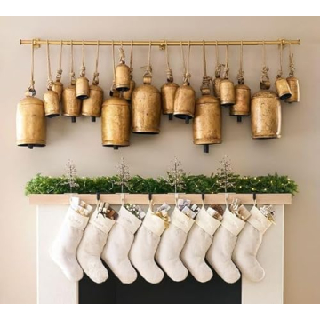Rustic Hanging Bells Set: Eco-Friendly Holiday Decor