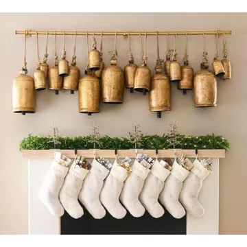 Rustic Hanging Bells Set: Eco-Friendly Holiday Decor