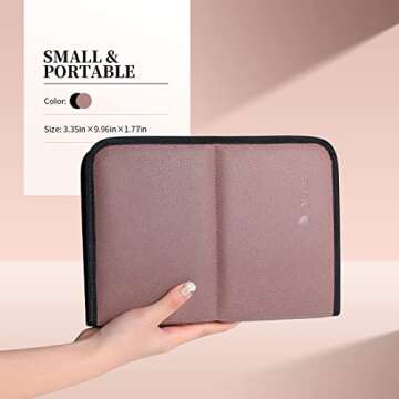 DUcare Makeup Brush Organizer 30pcs Folding Travel Professional Makeup Brushes Case Bag Stand-up Cosmetic Bag Artist Storage Bag (Only Bag)