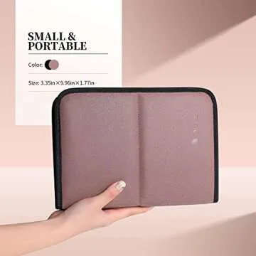 DUcare Makeup Brush Organizer 30pcs Folding Travel Professional Makeup Brushes Case Bag Stand-up Cosmetic Bag Artist Storage Bag (Only Bag)