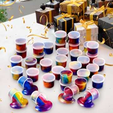 JOYIN Slime Party Favors, 36 Pack Galaxy Slime Ball - Stretchy, Non-Sticky, Mess-Free, Stress Relief, and Safe - Toys for Girls and Boys - Classroom Reward, Party Supplies