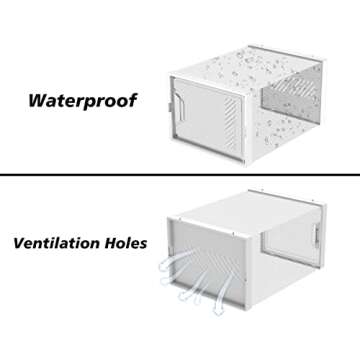 Shoe Storage, 12 Pack X-Large Shoe Organizer for Closet, Shoe Boxes Clear Plastic Stackable Shoe Storage Boxes for Size 13