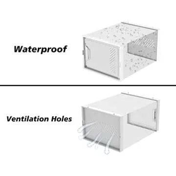 Shoe Storage, 12 Pack X-Large Shoe Organizer for Closet, Shoe Boxes Clear Plastic Stackable Shoe Storage Boxes for Size 13