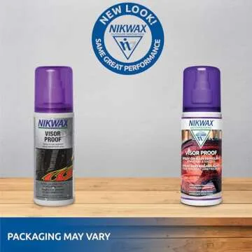 Nikwax Visor Proof Spray-On Waterproofing, Adds Water Repellency and Enhances Clear Vision on Motorcycle Visors and Ski Goggles