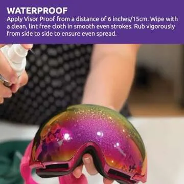 Nikwax Visor Proof Spray-On Waterproofing, Adds Water Repellency and Enhances Clear Vision on Motorcycle Visors and Ski Goggles