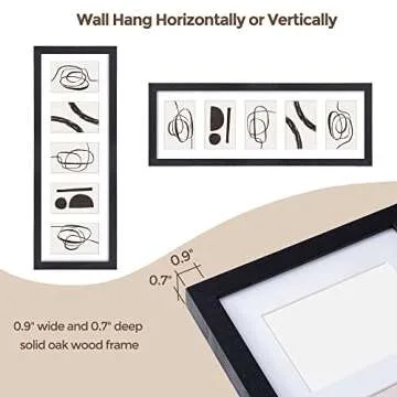 Elegant Fun Memories 8x24 Picture Frame in Oak Finish