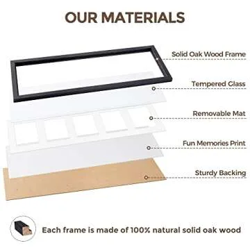 Elegant Fun Memories 8x24 Picture Frame in Oak Finish