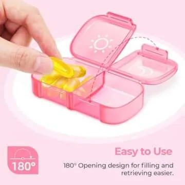 AUVON XL Weekly Pill Organizer 2 Times a Day with One-Side Large Opening Design for Easy Filling, AM...