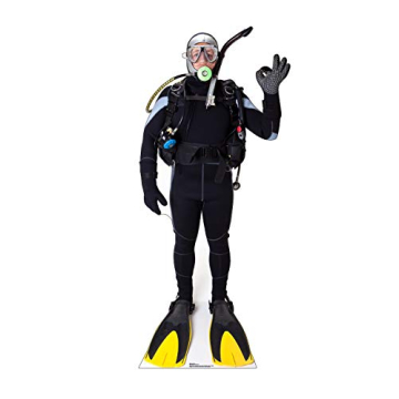 Life-Size Scuba Diver Cardboard Cutout Standup for Events