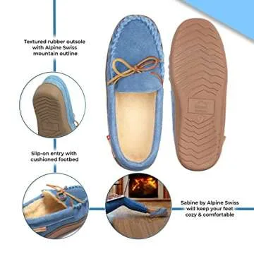 Alpine Swiss Sabine Slippers Stylish Comfort for Women