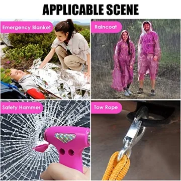 Pink Emergency Roadside Assistance Kit for Women