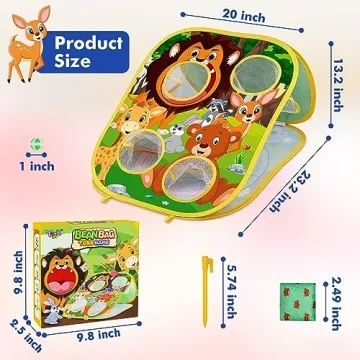 Animal Bean Bag Toss Game for Kids Outdoor Fun