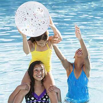 MCPINKY 3PCS Glitter Beach Balls for Summer Fun