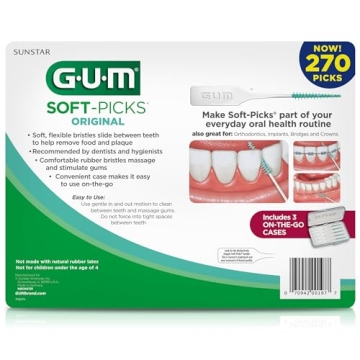 GUM Soft-Picks Original Dental Picks for Teeth Cleaning 270ct