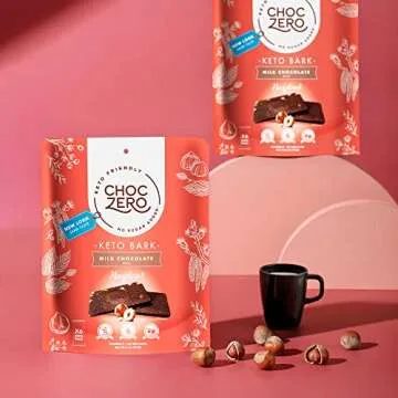Keto Milk Chocolate Hazelnut Bark by ChocZero - No Sugar Added