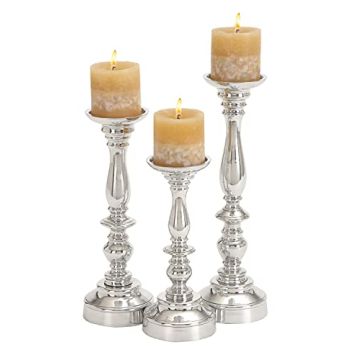 Deco 79 Traditional Aluminum Candle Holder for Elegant Decor