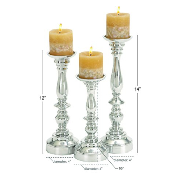 Deco 79 Traditional Aluminum Candle Holder for Elegant Decor