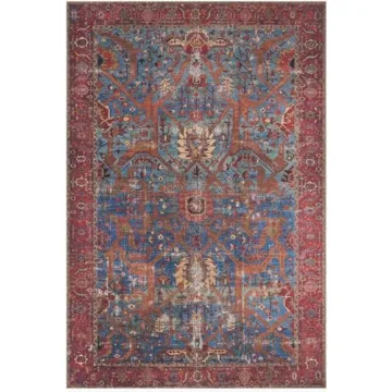Loloi II Loren Blue/Red Runner Rug for Stylish Homes