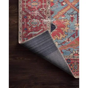 Loloi II Loren Blue/Red Runner Rug for Stylish Homes