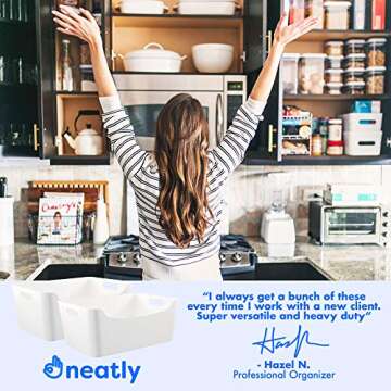 Storage Bins - Plastic Organizers and Storage Box, Versatile Kitchen Pantry Organization and Storage...