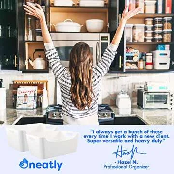 Storage Bins - Plastic Organizers and Storage Box, Versatile Kitchen Pantry Organization and Storage...