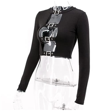 jascaela Women Sexy Hollow Out Crop Top for Parties