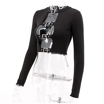 jascaela Women Sexy Hollow Out Crop Top for Parties