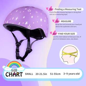 SULIFEEL Kids Bike Helmet for Boys and Girls Adjustable Toddler Skateboard Helmet for Multi-Sports S...