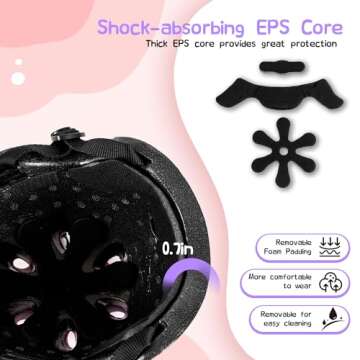 SULIFEEL Kids Bike Helmet for Boys and Girls Adjustable Toddler Skateboard Helmet for Multi-Sports Scooter Cycling Roller Skating Unicorn Purple