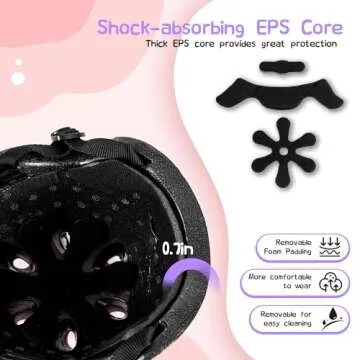 SULIFEEL Kids Bike Helmet for Boys and Girls Adjustable Toddler Skateboard Helmet for Multi-Sports Scooter Cycling Roller Skating Unicorn Purple